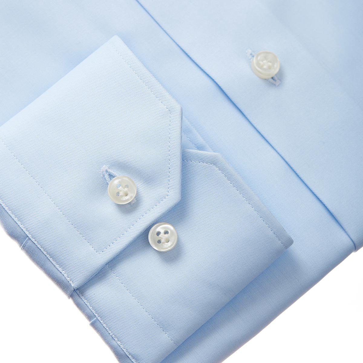 EMANUEL BERG | Chemise ''Harvard'' en sergé infroissable - Bleu clair
