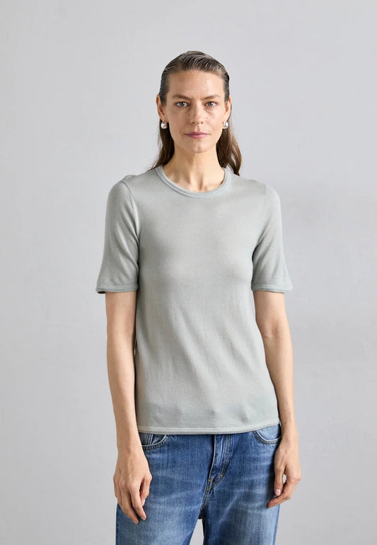 TIGER OF SWEDEN | T-shirt en laine "MAE" - Vert poudre