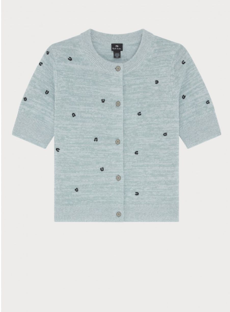 Paul smith | Cardigan à manches courtes avec broderies - Gris