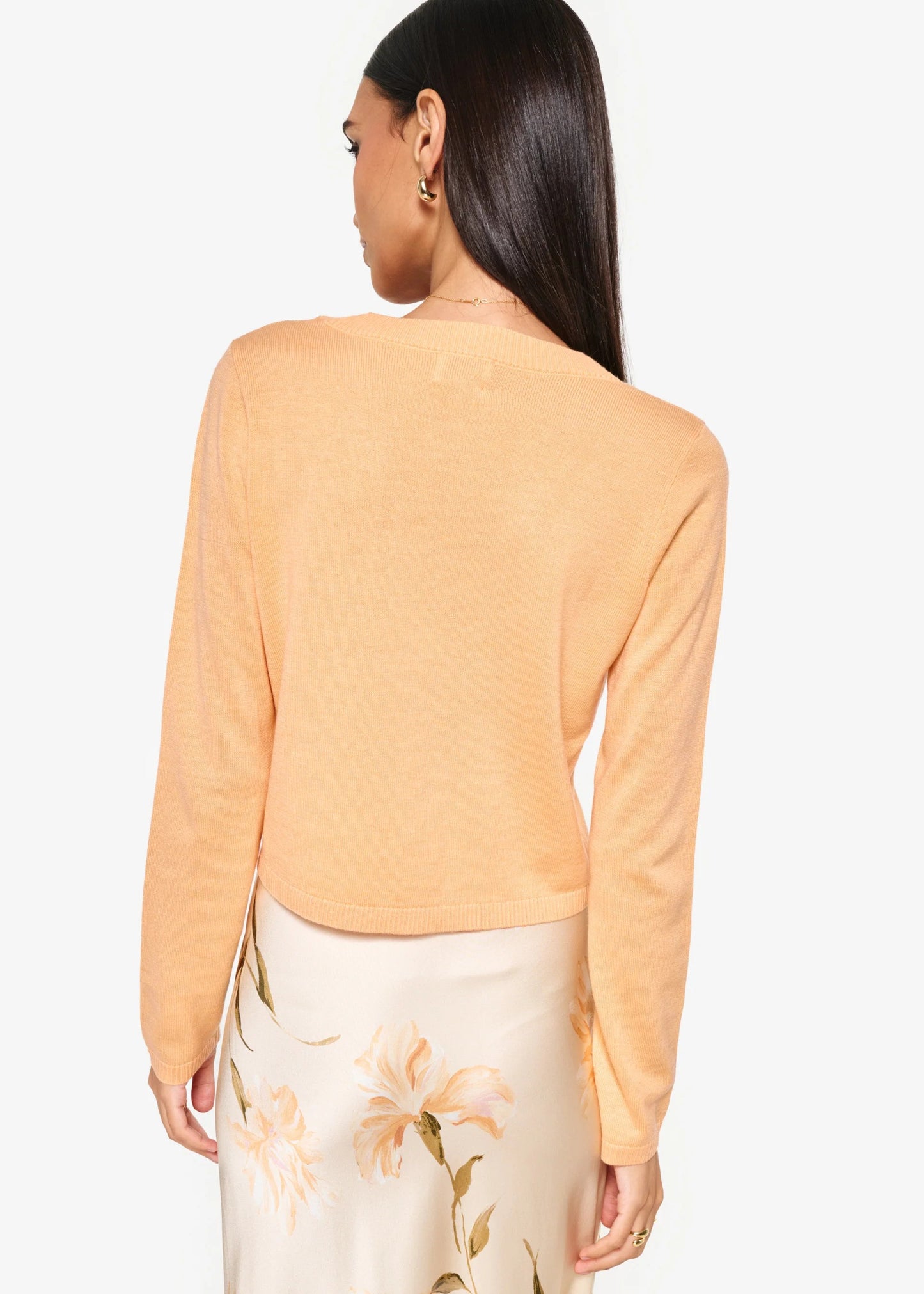 CAMI NYC | Le cardigan léger en laine ''Asti'' - Cantaloupe
