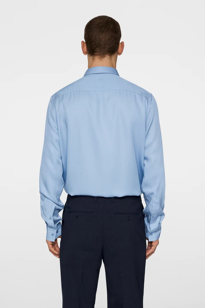 J.Lindeberg | Chemise slim à manches longues Comfort Tencel - bleu
