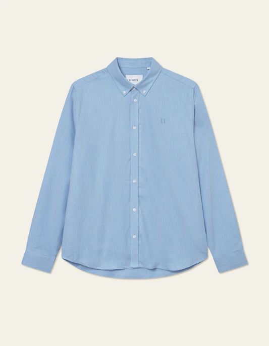 Les Deux | Chemise en coton brossé "Desert" - Bleu ciel
