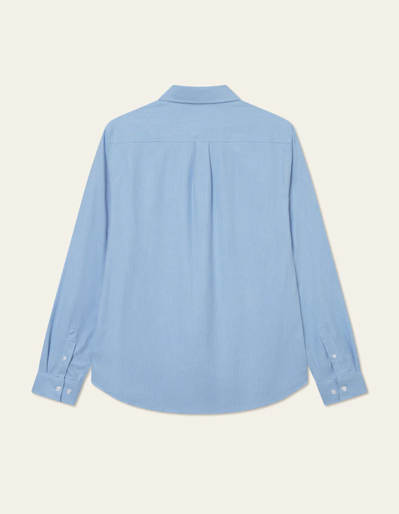 Les Deux | Chemise en coton brossé "Desert" - Bleu ciel