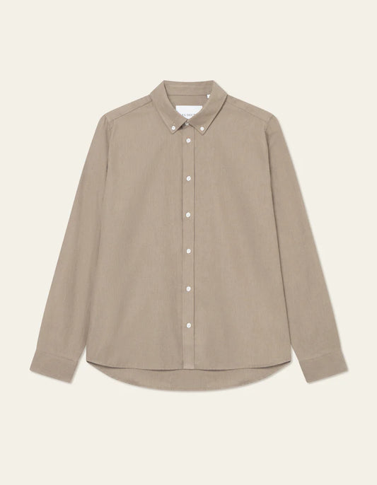 Les Deux | Chemise en coton brossé "Desert" - Taupe