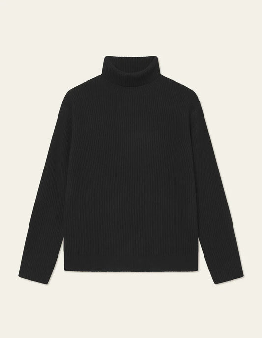 Les Deux | Pull en laine à col roulé "Eddie" - Noir