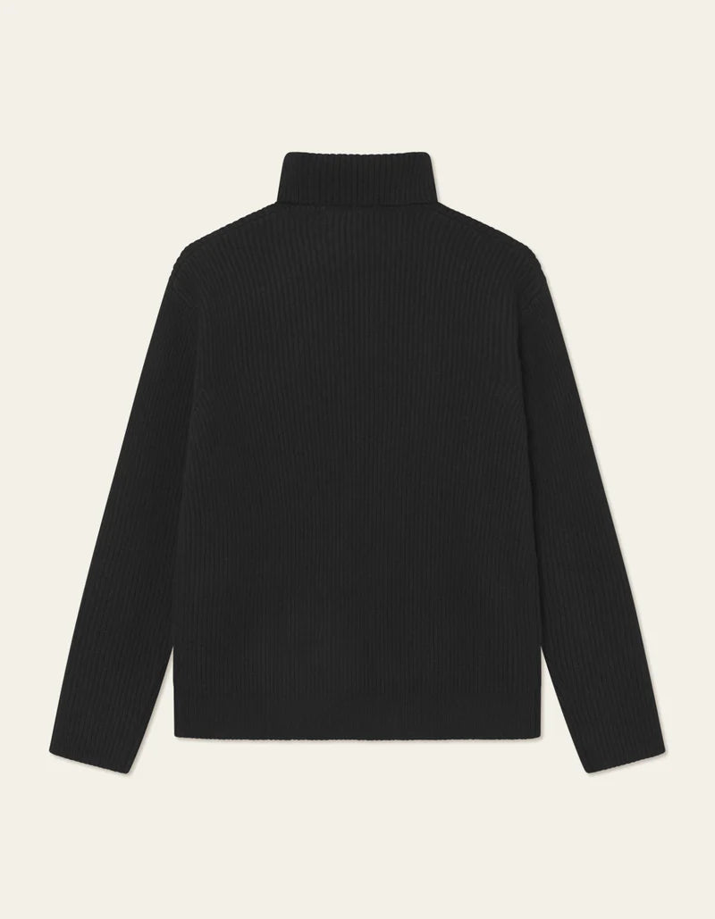 Les Deux | Pull en laine à col roulé "Eddie" - Noir