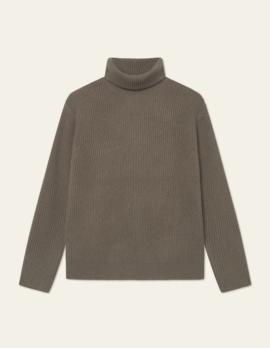 Les Deux | Pull en laine à col roulé "Eddie" - Brun