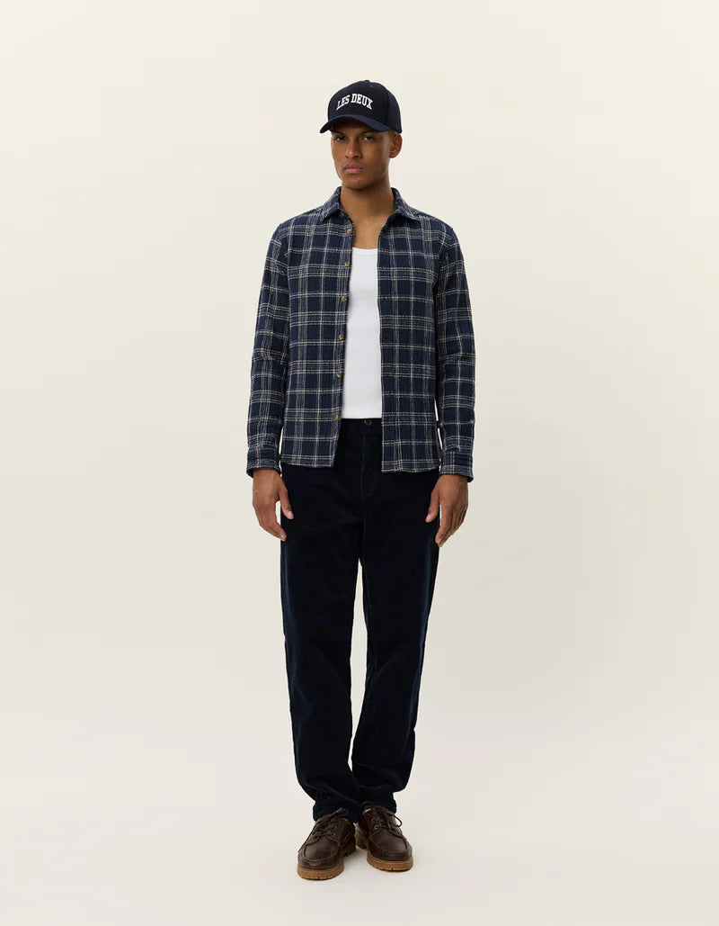 Les Deux | Surchemise à carreaux "Kash" - Marine