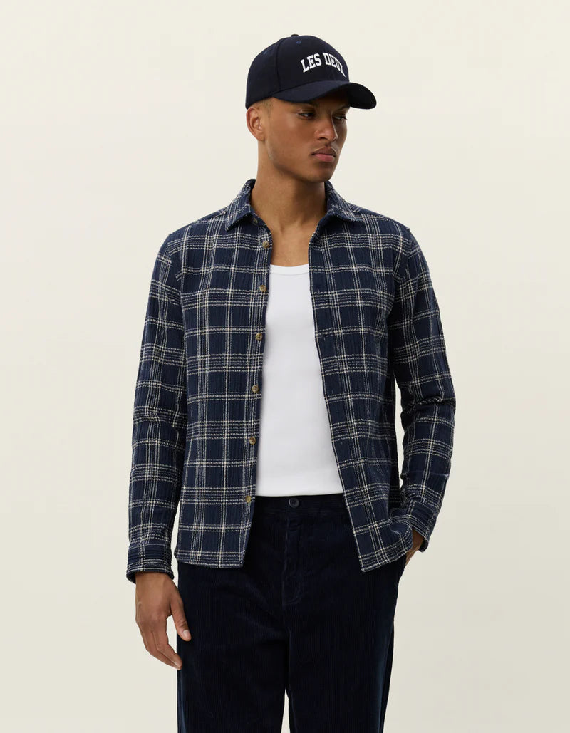 Les Deux | Surchemise à carreaux "Kash" - Marine