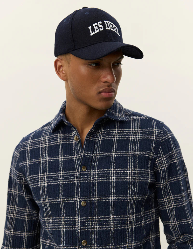 Les Deux | Surchemise à carreaux "Kash" - Marine