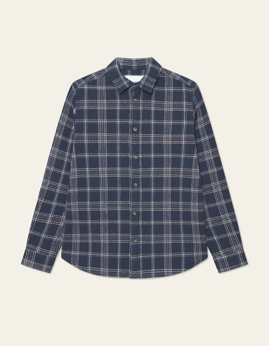 Les Deux | Surchemise à carreaux "Kash" - Marine