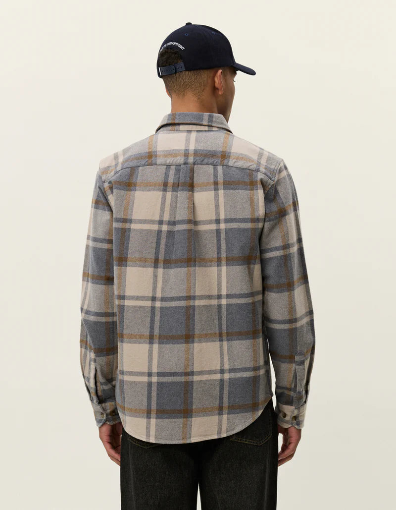 Les Deux | Chemise en coton flanelle "Jeremy" - Gris