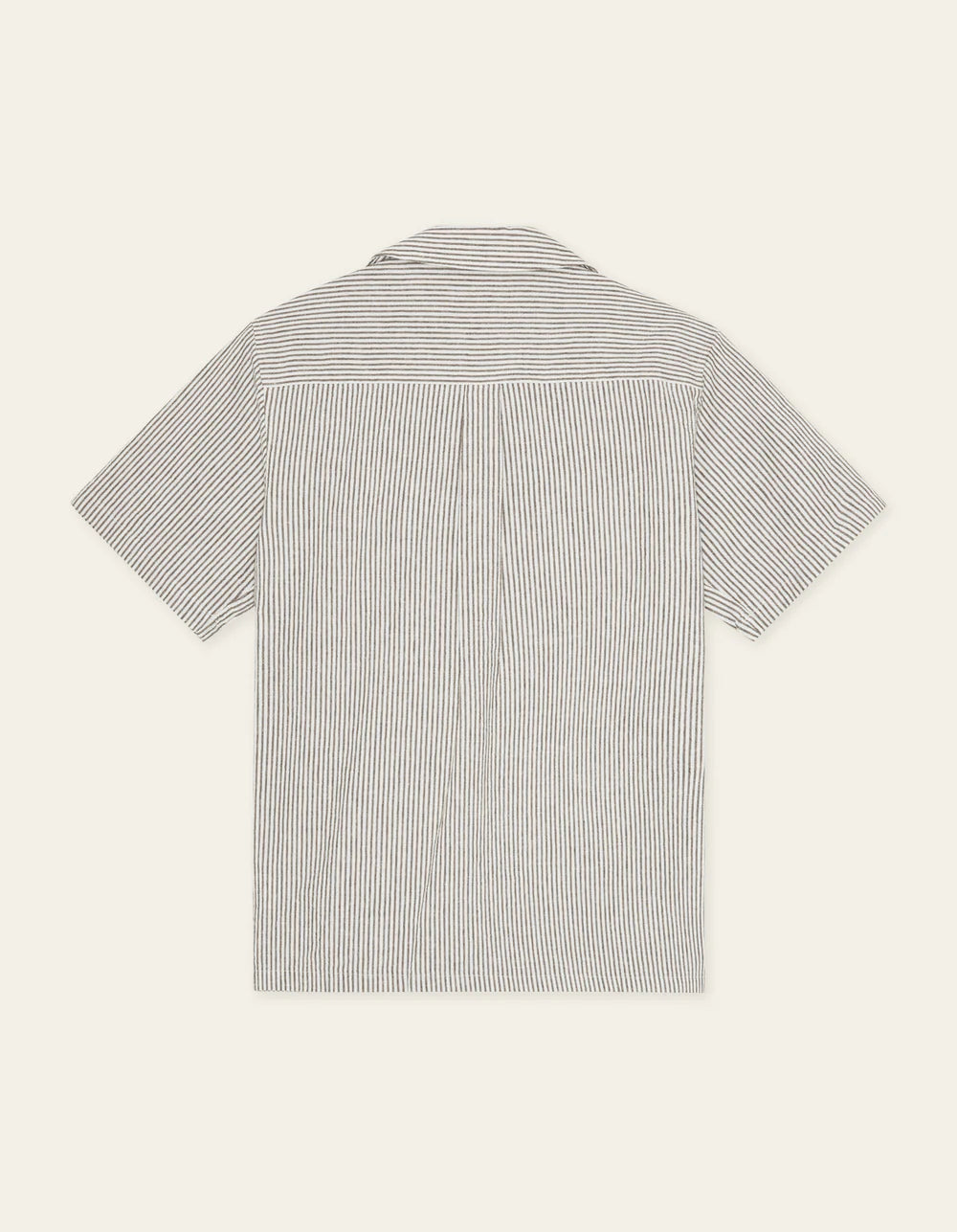 Les Deux | Chemise rayée à manches courtes "Lukas" - Brun