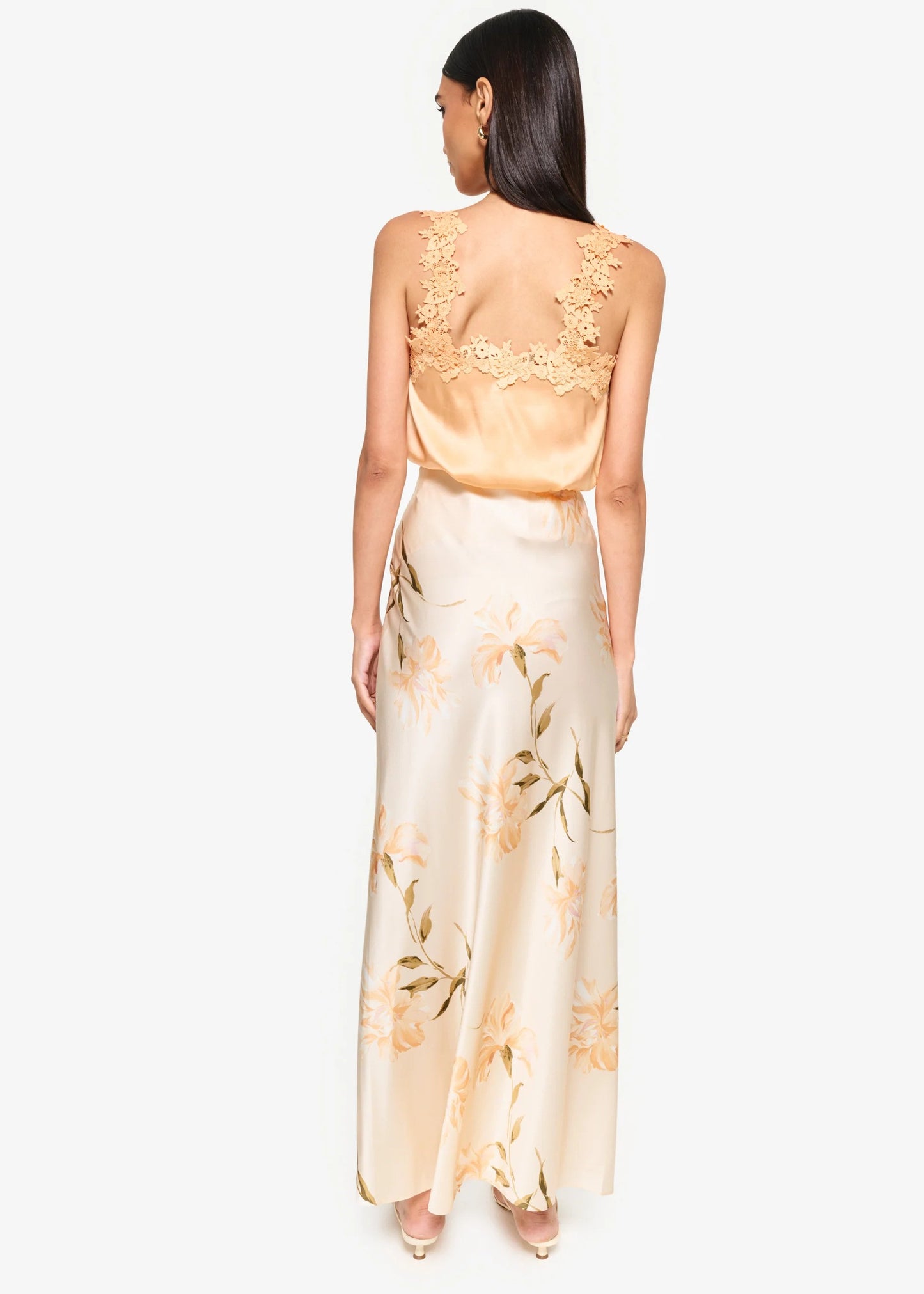 CAMI NYC | Jupe en soie avec fente - Imprimé floral Daylily