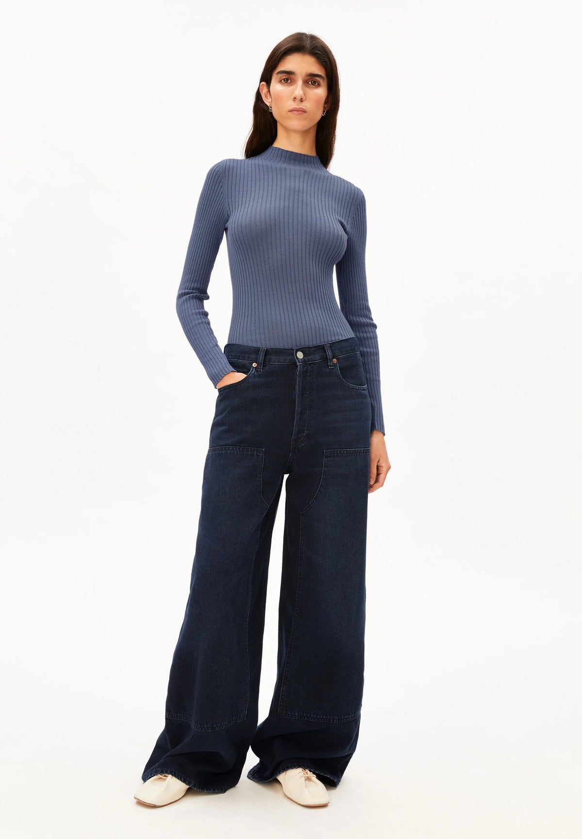 ARMEDANGELS | Pull en maille fine 'Alaania' | Bleu
