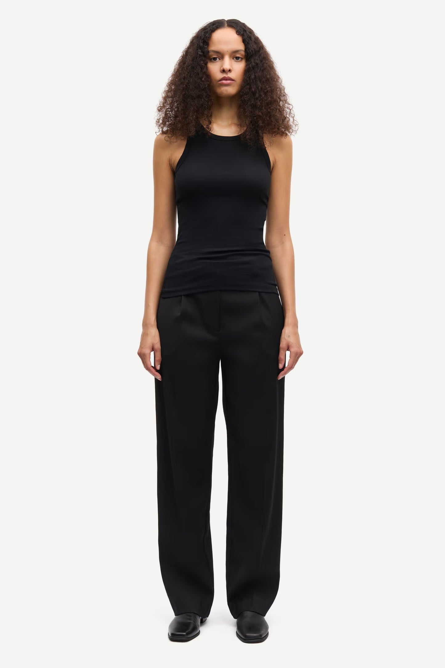 SAMSØE | Débardeur en maille côtelée Alexo - Noir