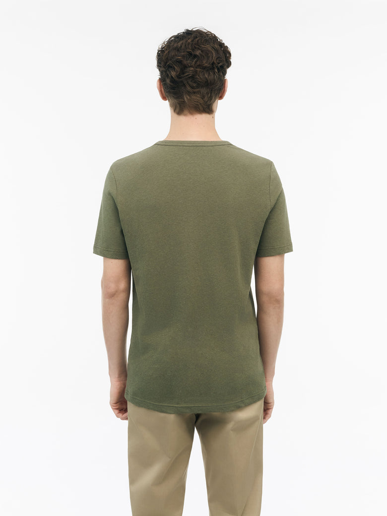 TIGER OF SWEDEN | T-Shirt en lin "OLAF"- Vert olive