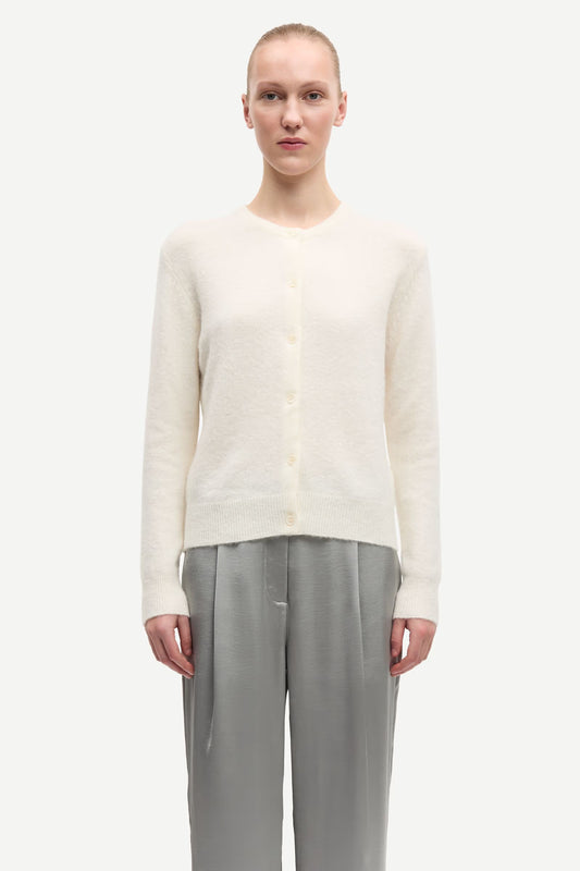 SAMSØE | Cardigan court ''Nor'' en mélange d'alpaga - Crème claire