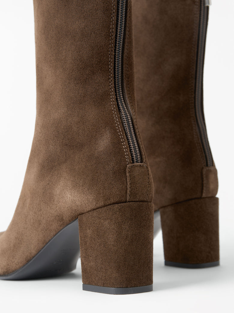 Tiger of Sweden | Bottes en daim Polika | Marron foncé