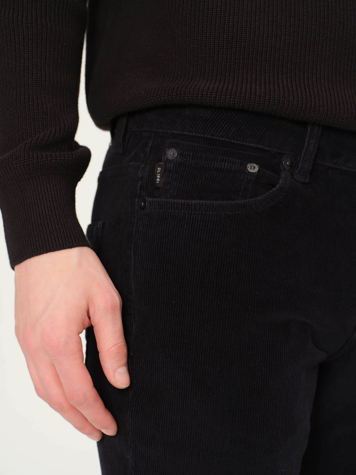 DL1961 | Pantalon slim velours côtelé "Nick" - Marine