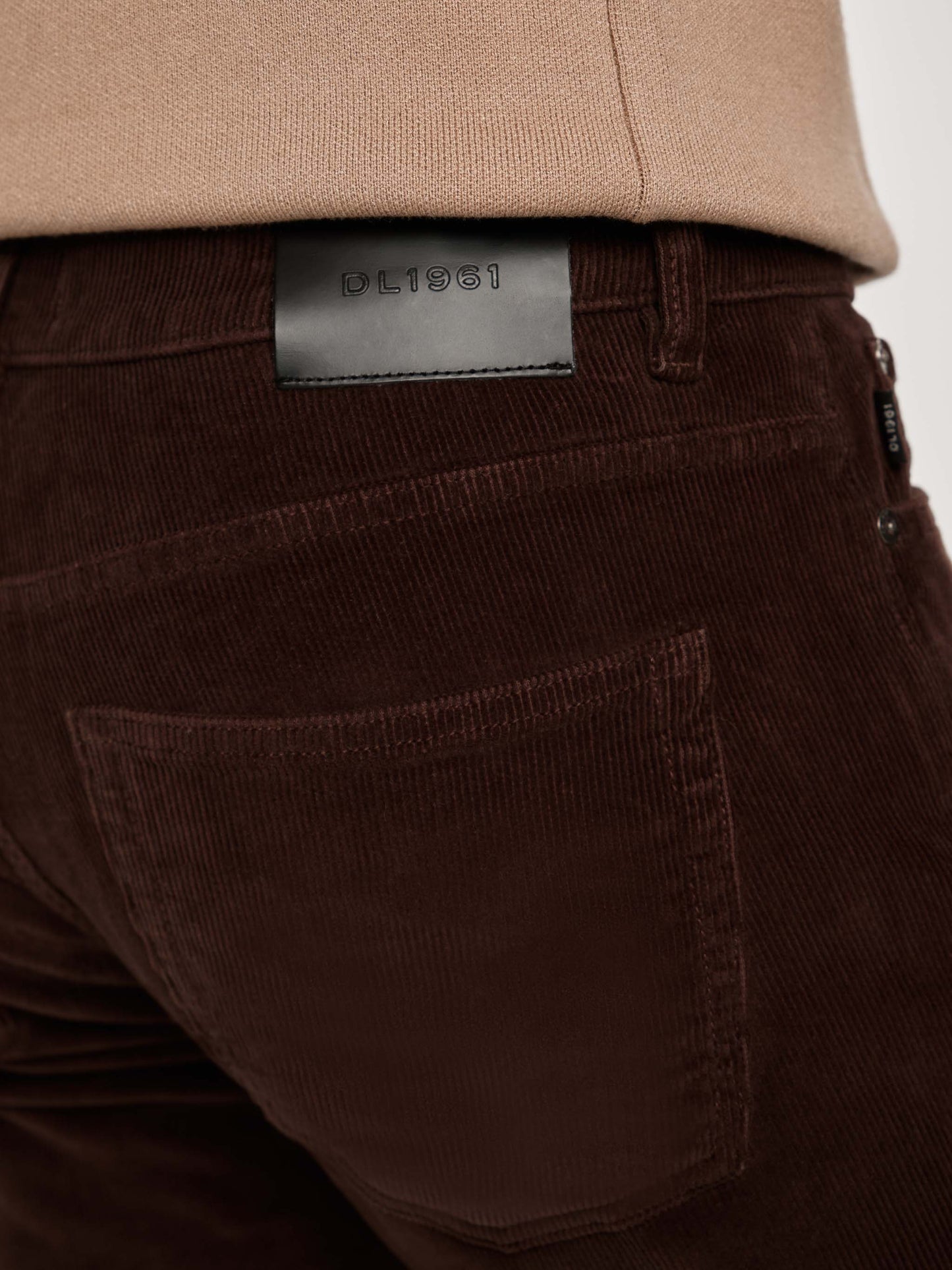 DL1961 | Pantalon slim velours côtelé "Nick" - Brun