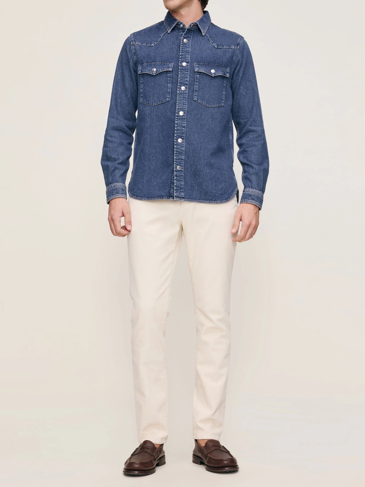 DL1961 | Pantalon slim velours côtelé "Nick" - Blé
