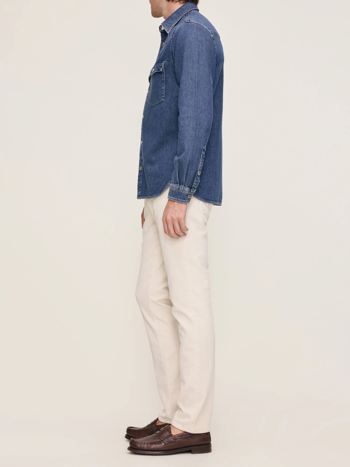 DL1961 | Pantalon slim velours côtelé "Nick" - Blé