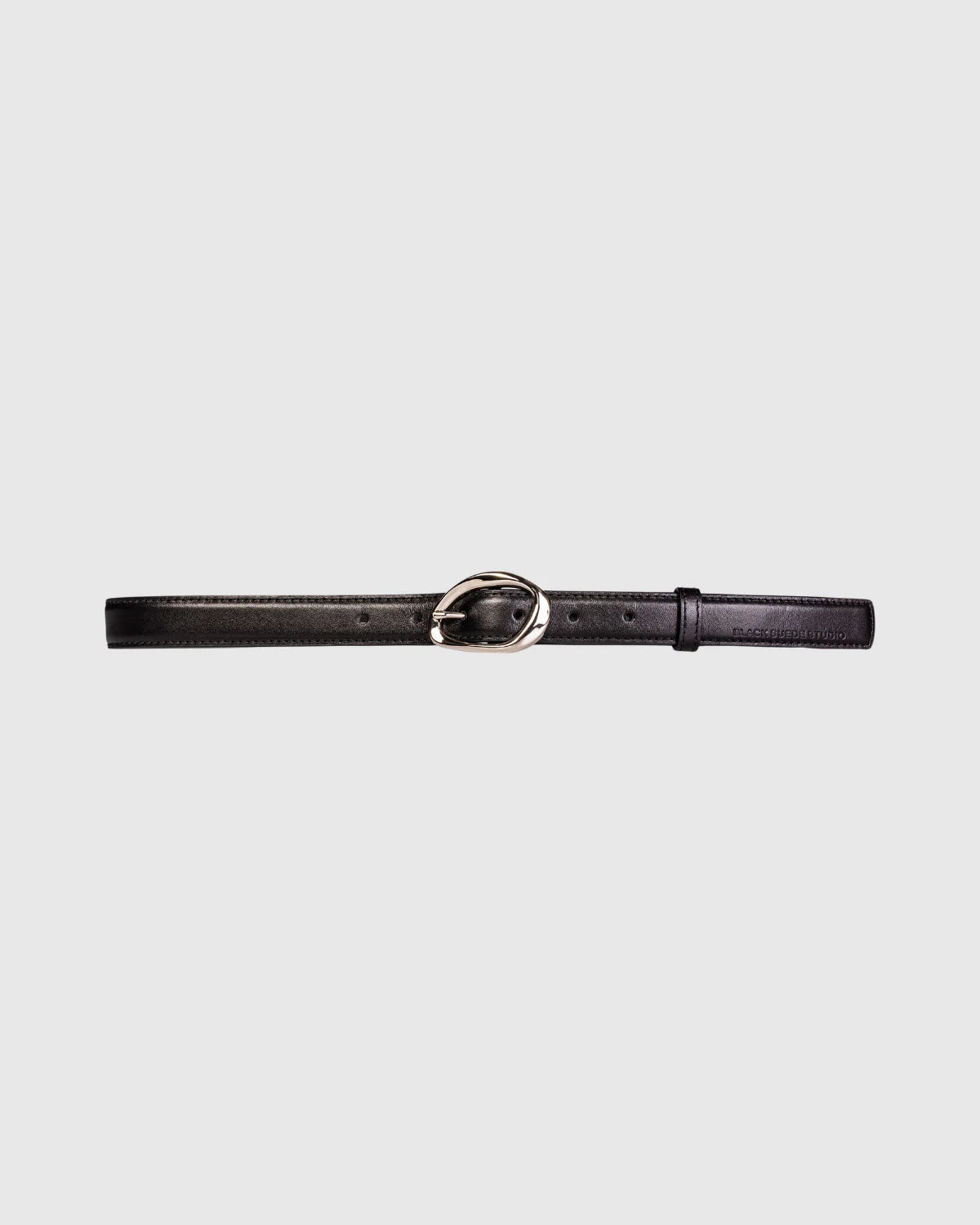 Black Suede Studio | Ceinture en cuir "Iconic Belt" - Noir et Argent