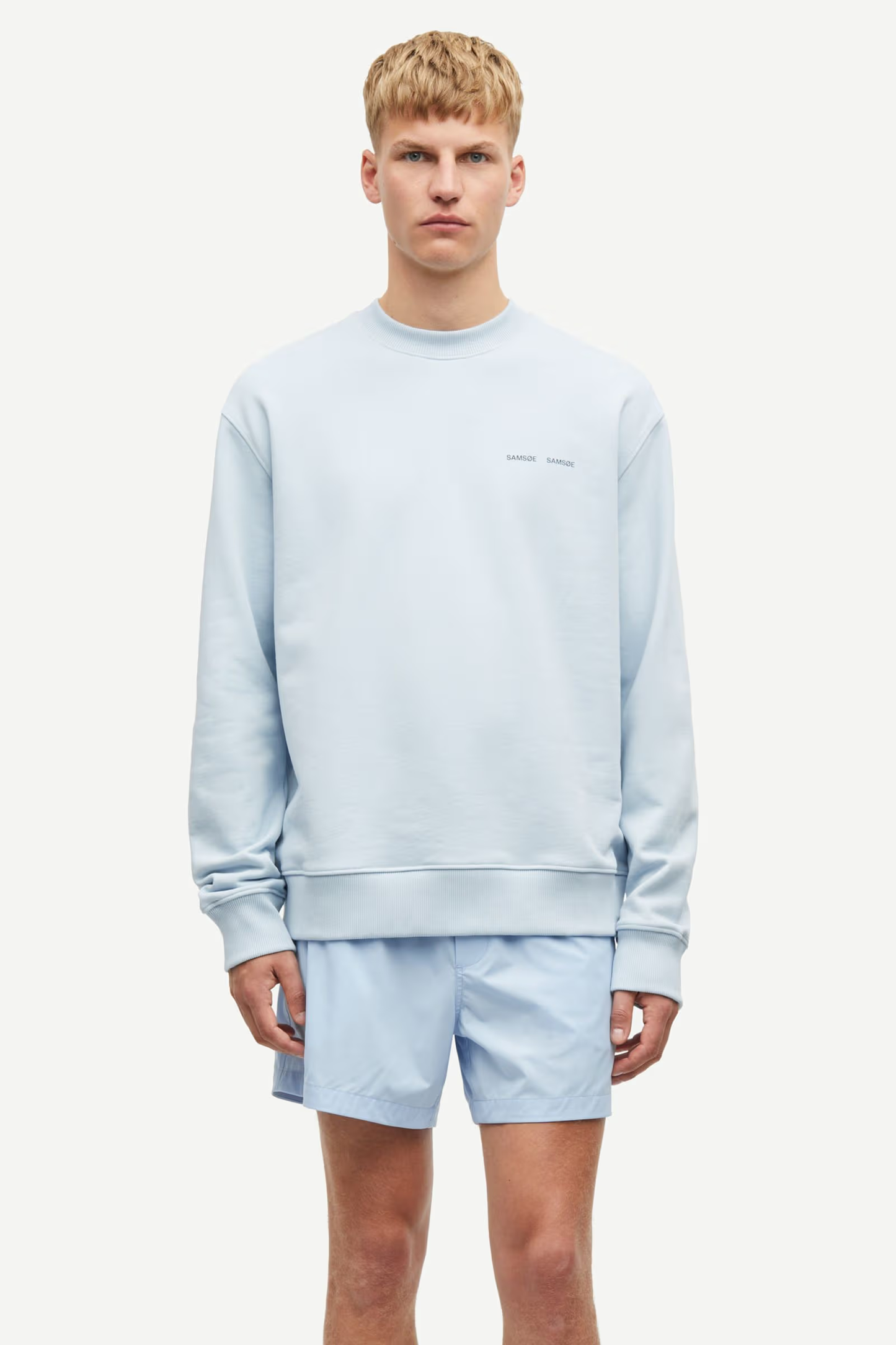 SAMSØE SAMSØE | Le sweat à col rond ''Norsbro'' - Bleu ciel