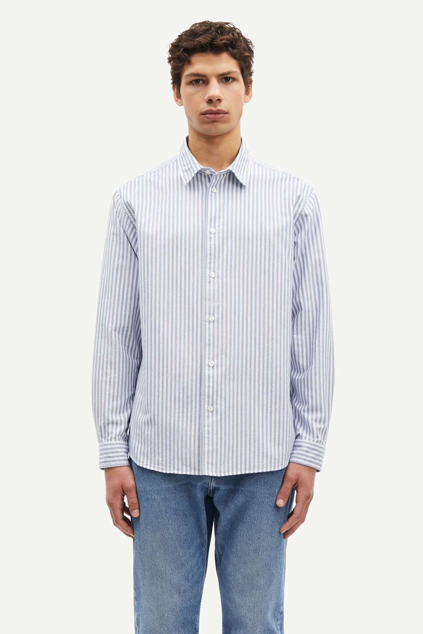 SAMSØE SAMSØE | Chemise à rayures "Sadamon" - Bleu/Blanc