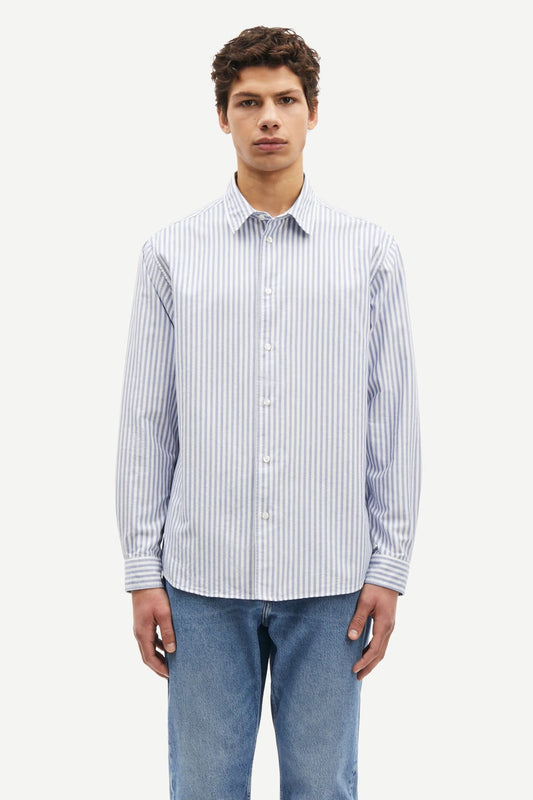 SAMSØE SAMSØE | Chemise à rayures "Sadamon" - Bleu/Blanc