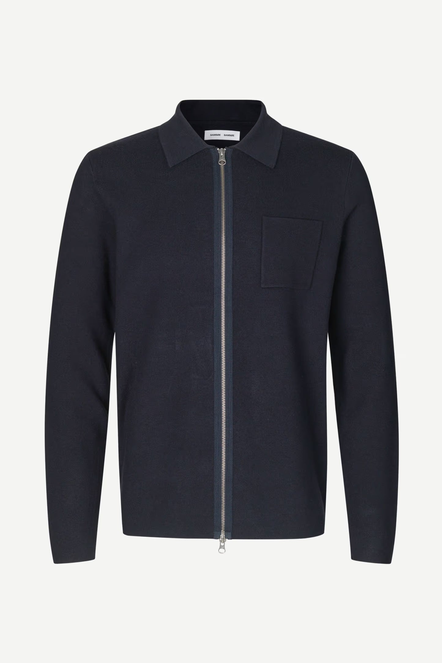 SAMSØE SAMSØE | Pull zip "Guna" - Bleu marine