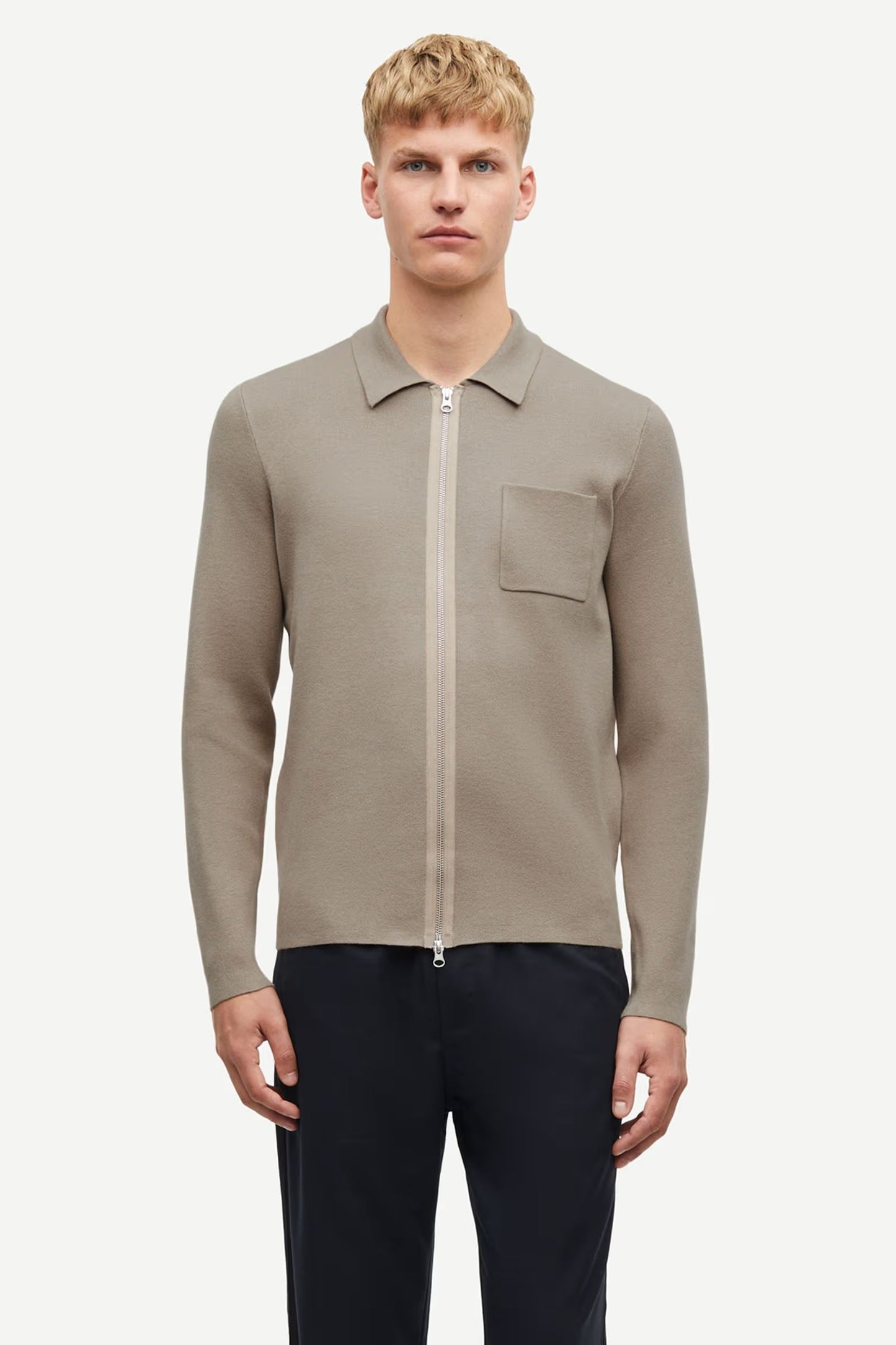 SAMSØE SAMSØE | Pull zip "Guna" - Beige