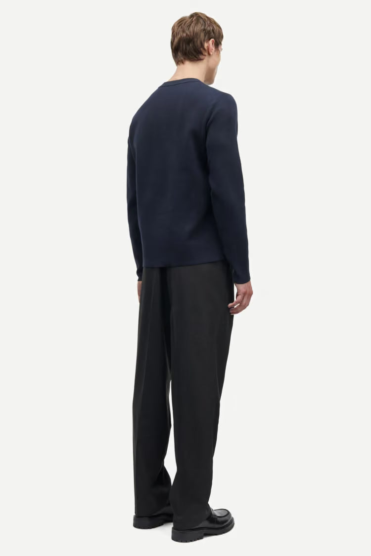 SAMSØE SAMSØE | Pull à col rond "Gunan" - Bleu nuit