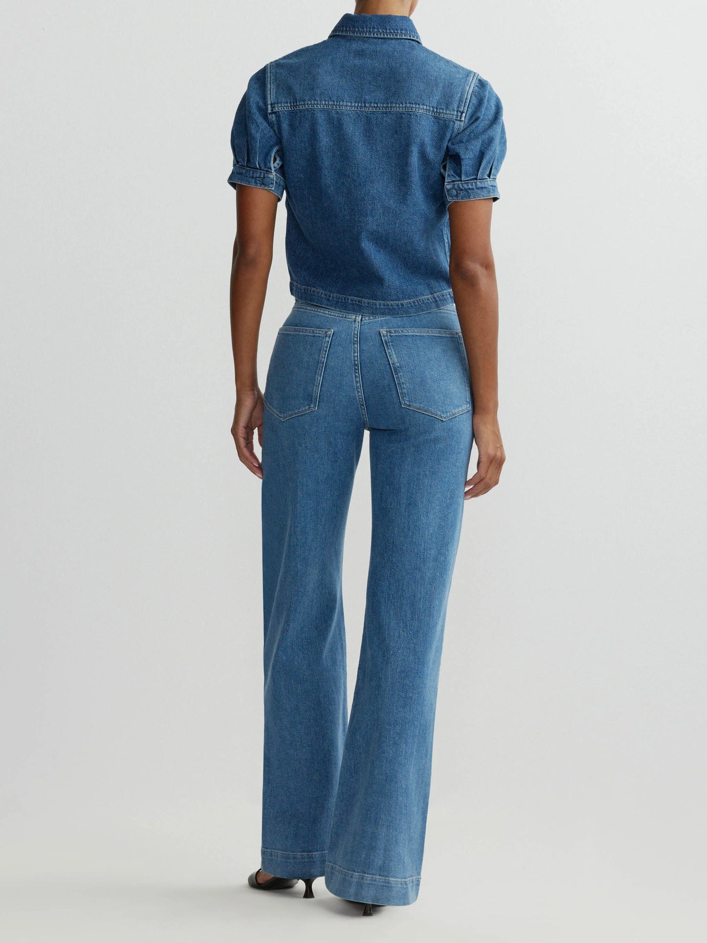 DL1961 | Jean ''Karmine'' taille haute et jambes larges - Terra Blues