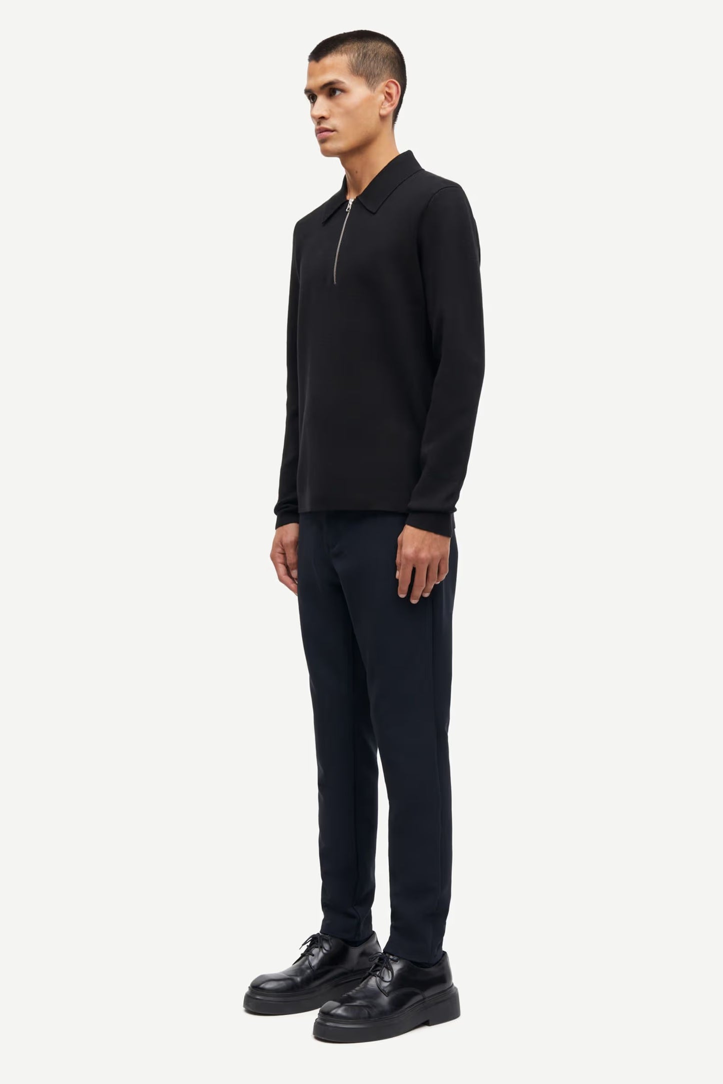 SAMSØE SAMSØE | Pull demi-zip "Guna " - Noir