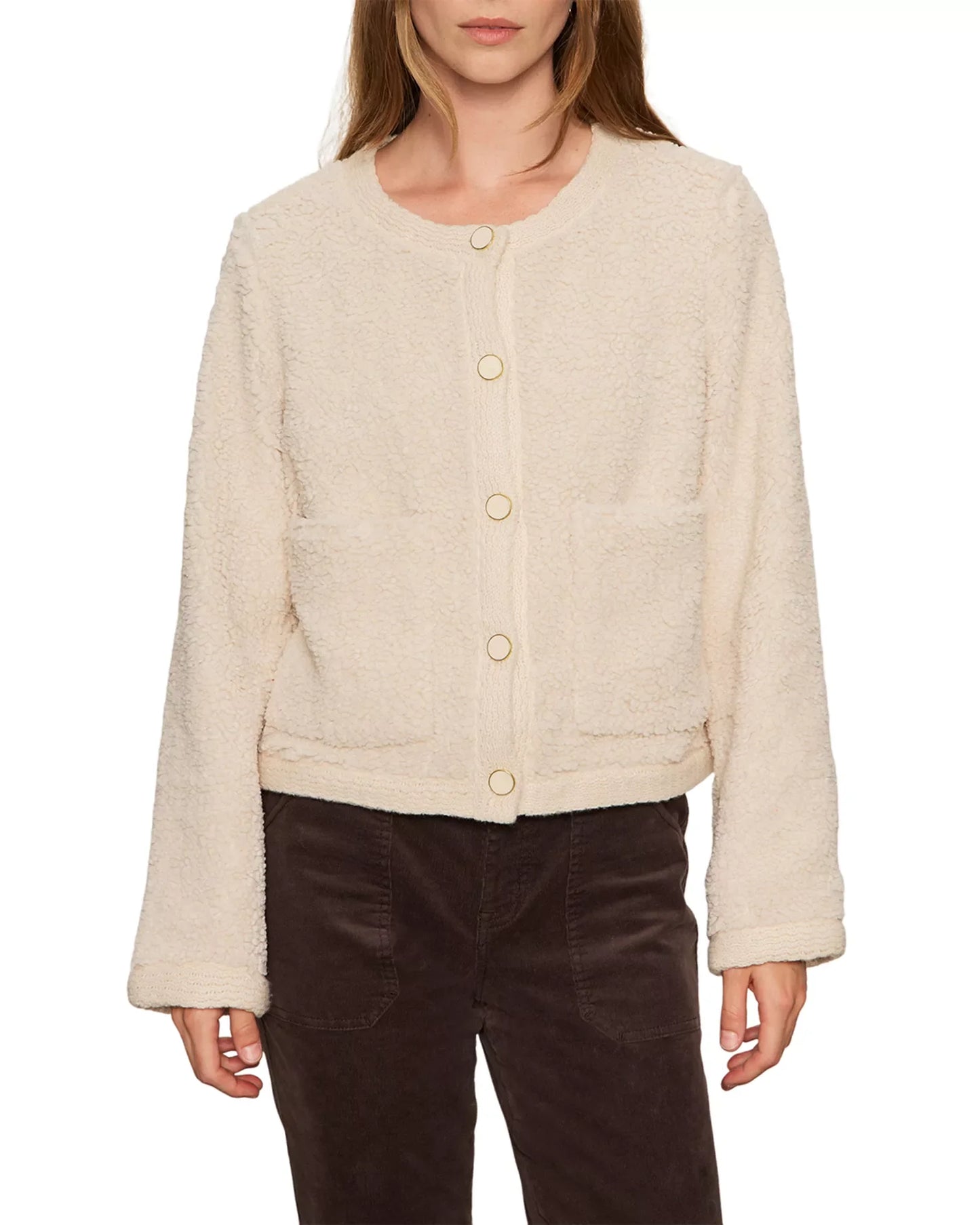 Sanctuary | Cardigan en fausse peau de mouton ''Cuddle Up'' - Avoine