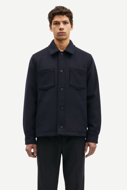 SAMSØE SAMSØE | Veste chemise "Pally" - Bleu nuit