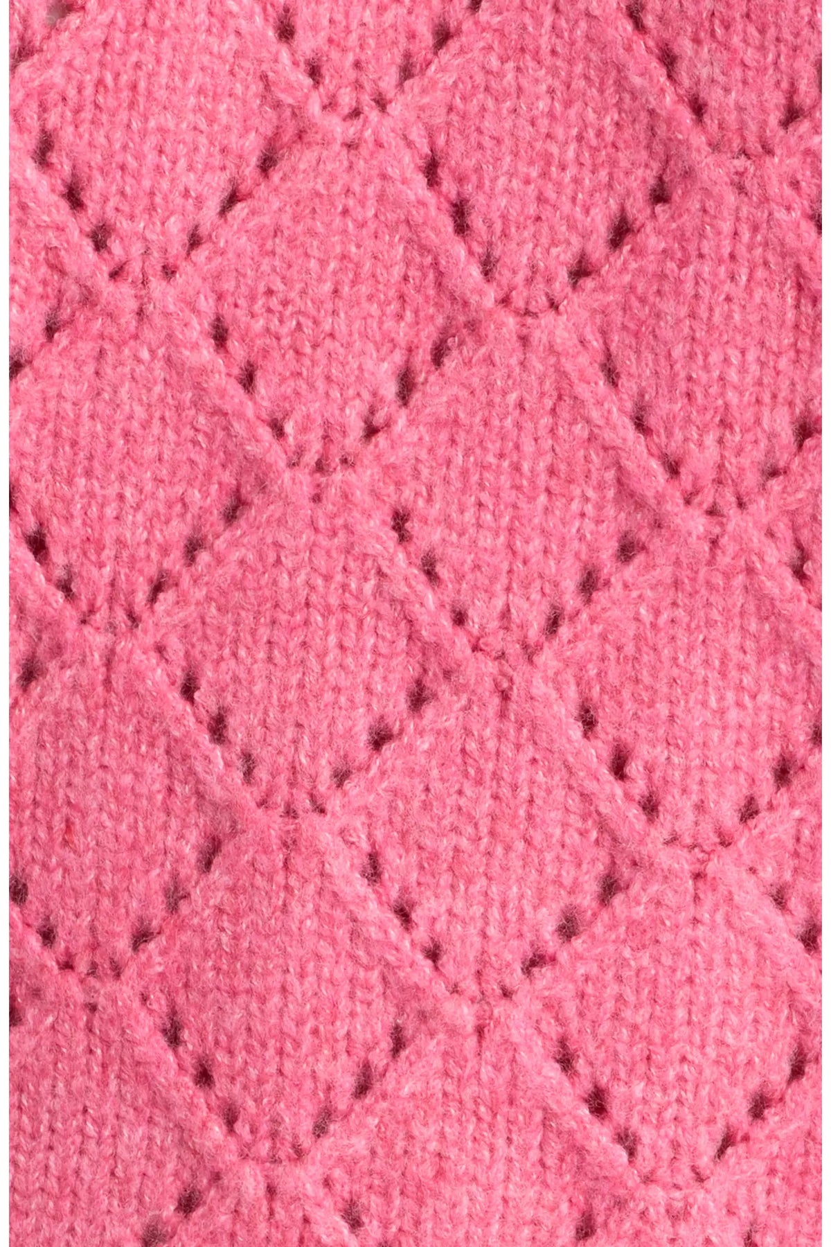 Dèluc | Pull à col rond en tricot pointelle 'Vitosha' | Rose