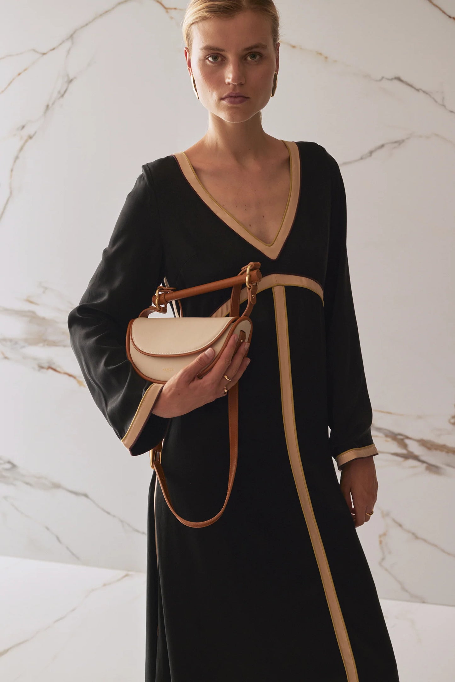SANCIA | Sac en cuir ''Verin'' - Ecru