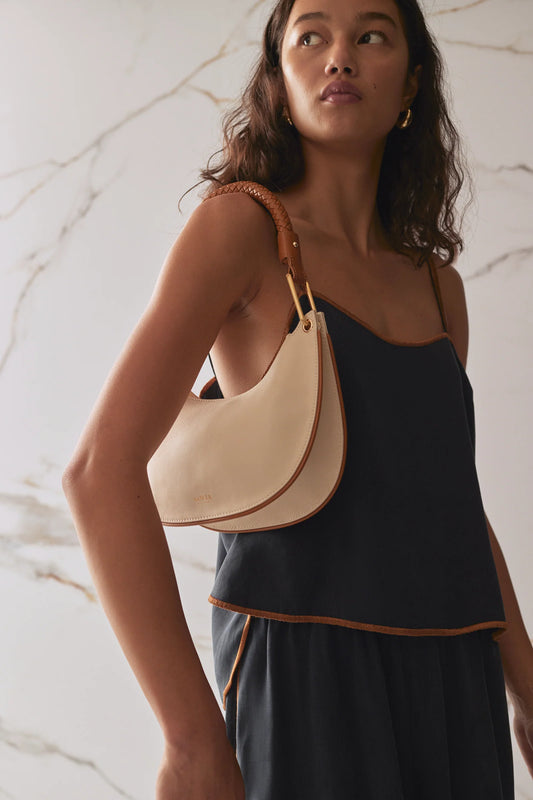 SANCIA | Sac en daim ''Altura'' - Ecru