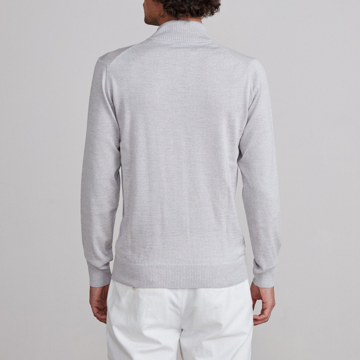 Emanuel Berg | Cardigan léger zippé - Gris clair