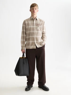 Scotch & Soda | Chemise à manches longues "Flannel" - Brun noyer