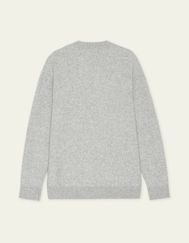 Les deux | Pull en tricot "V-neck" - Gris mélange