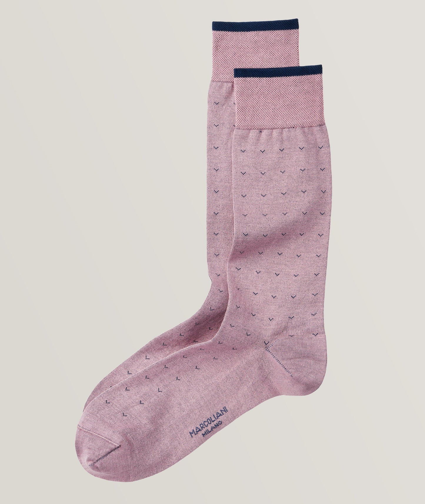 Marcoliani - Chaussettes en coton pima à motif Volo - Rose
