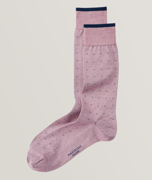 Marcoliani - Chaussettes en coton pima à motif Volo - Rose