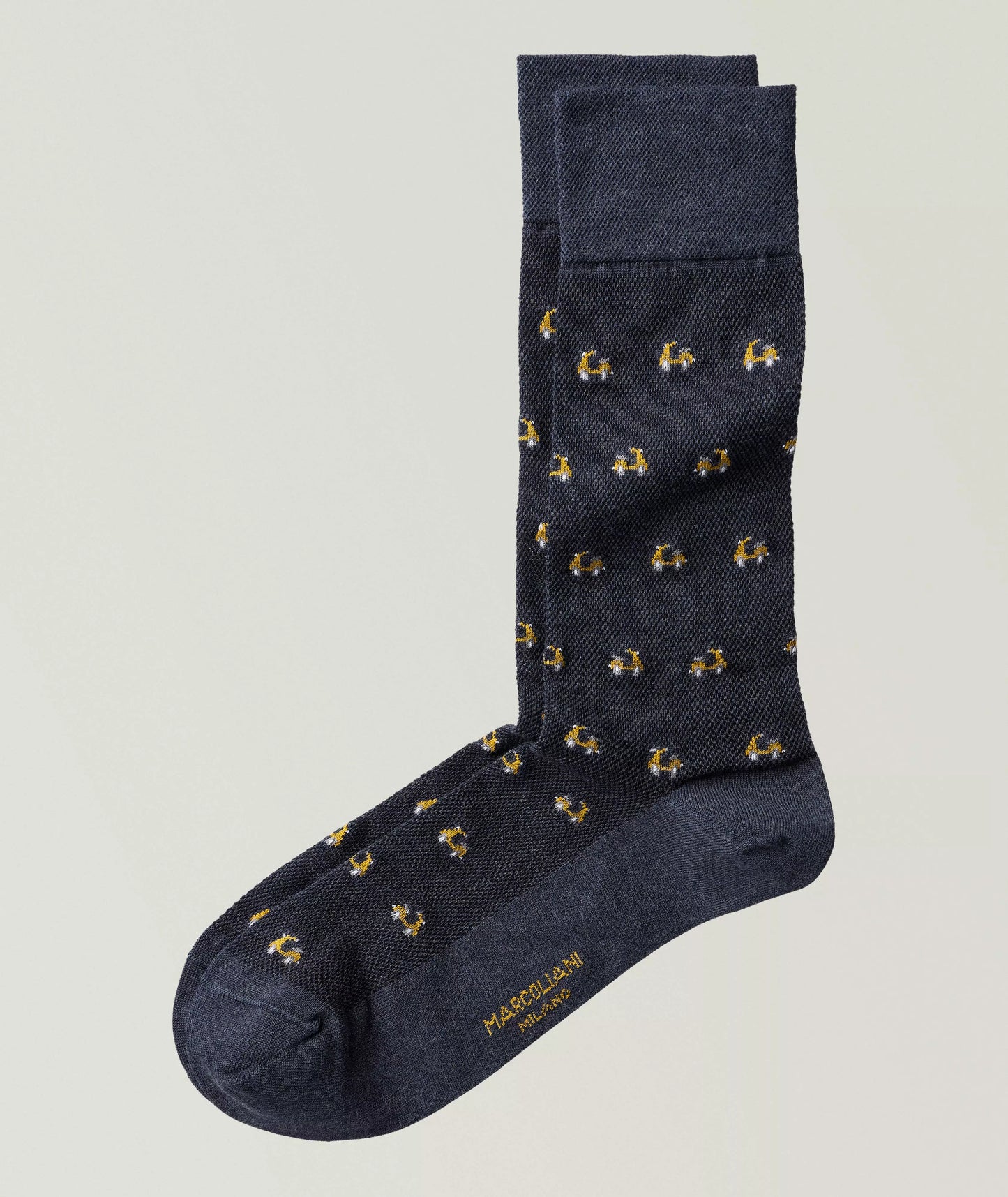 Marcoliani | Chaussettes en mélange de coton pima à motif de scooters - Gris
