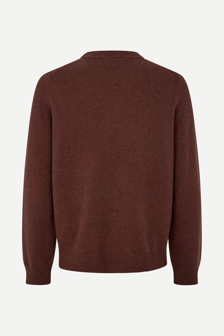 SAMSØE SAMSØE | Pull à col rond en laine "Sapatrick" - Bourgogne