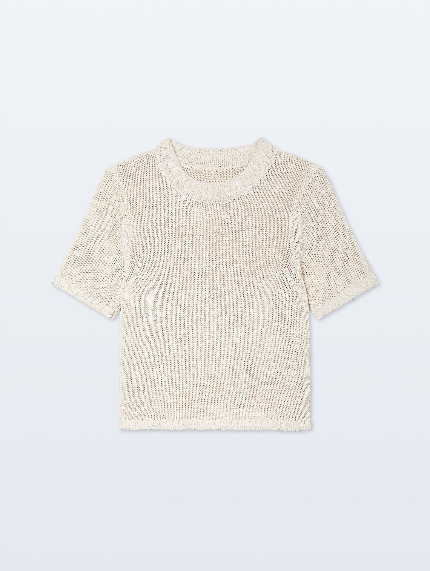 White & Warren | Chandail en coton bio - Blanc cassé