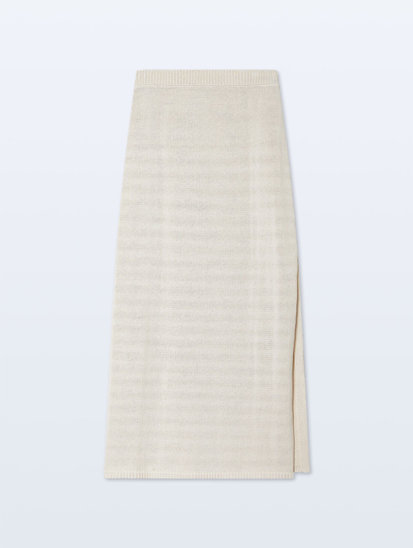 White & Warren | Jupe midi en coton Luxe- Ecru